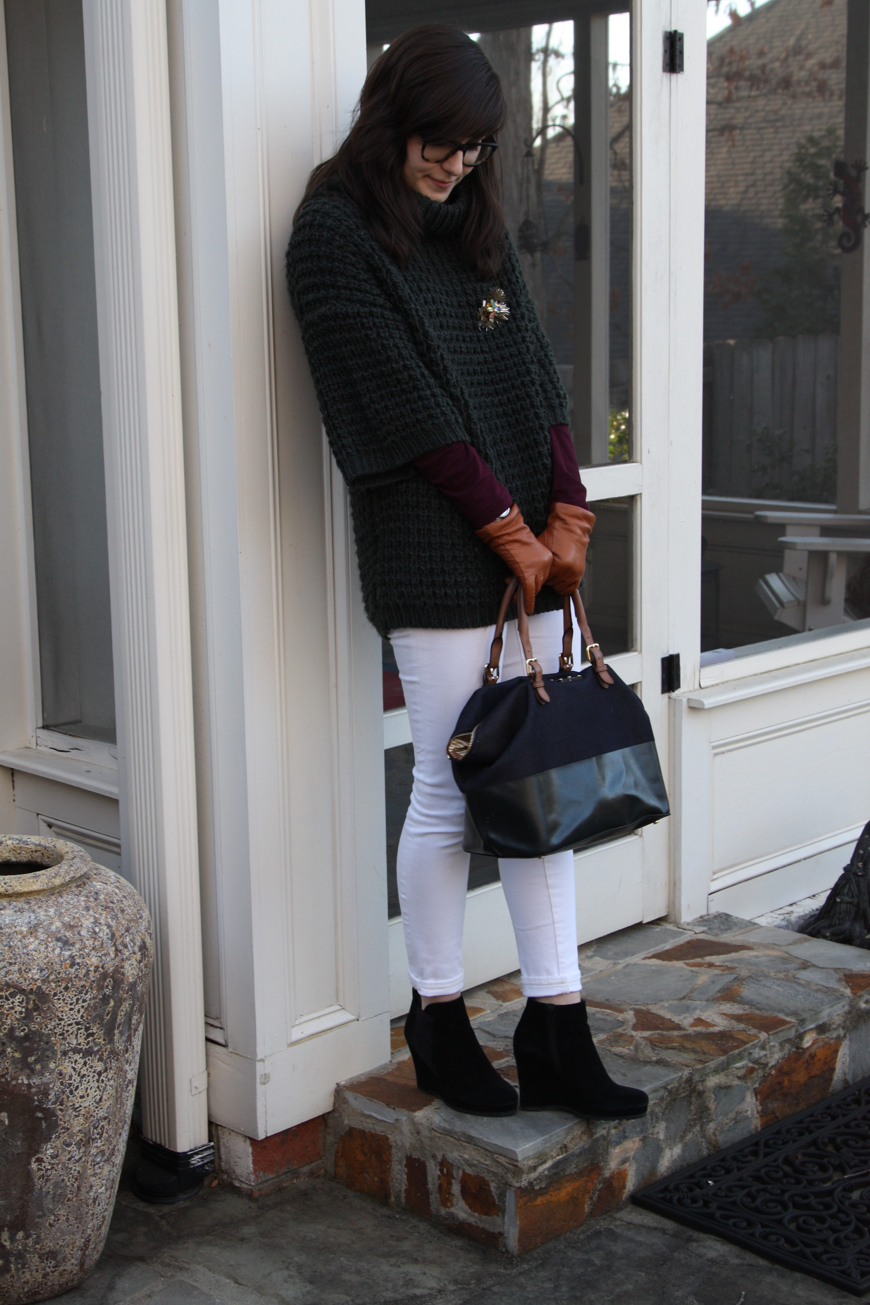 Cozy Knit and Bright White- Lefty Living Life